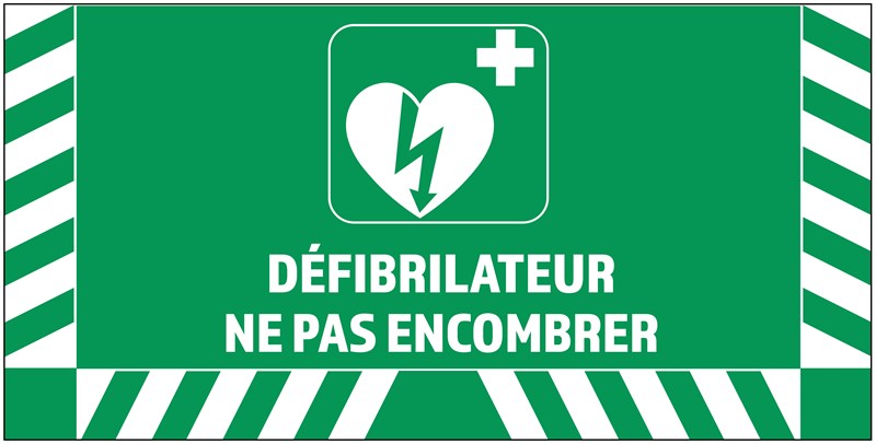 Défibrillateur ne pas encombrer - Au sol