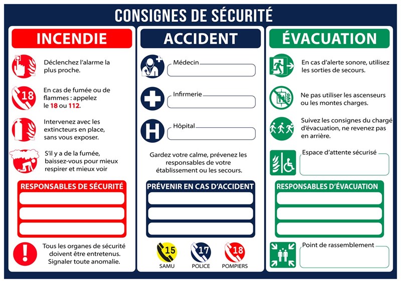 Consigne de sécurité
