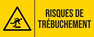 Risque de trébuchement - Pictogramme