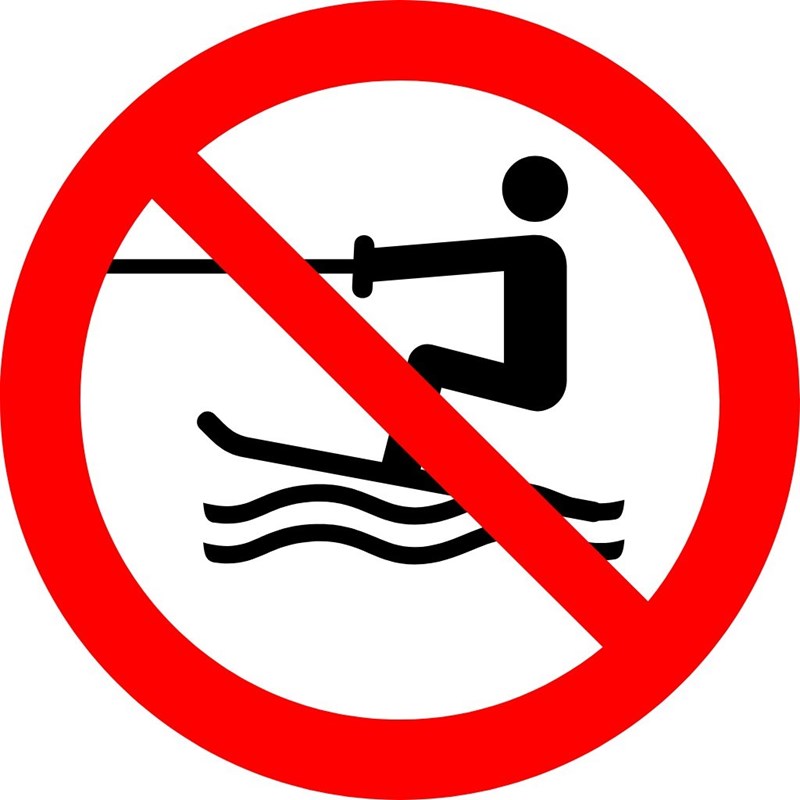 Activités nautiques interdites