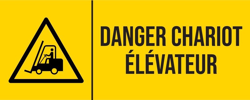 Danger chariot élévateur - Pictogramme