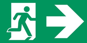 Sortie de secours flèche droite - Pictogramme