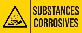 Substances corrosives - Pictogramme