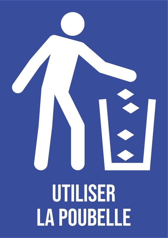 Utiliser la poubelle - Pictogramme
