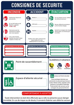 Consigne de sécurité