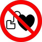 Interdit aux personnes avec un pacemaker