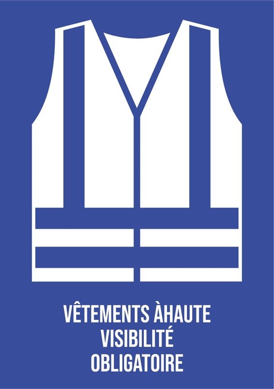 Vêtements à haute visibilité obligatoire - Pictogramme