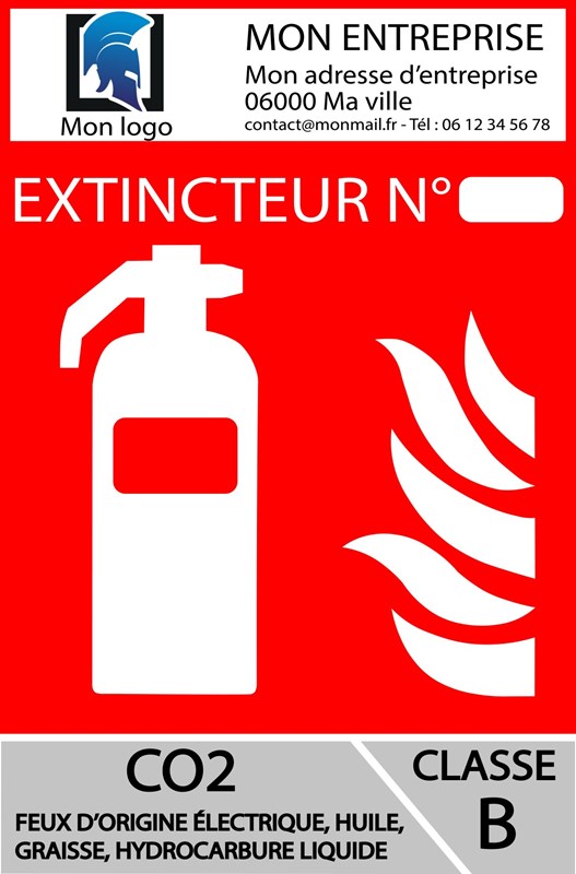 Extincteur type B personnalisable
