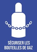Sécuriser les bouteilles de gaz - Pictogramme