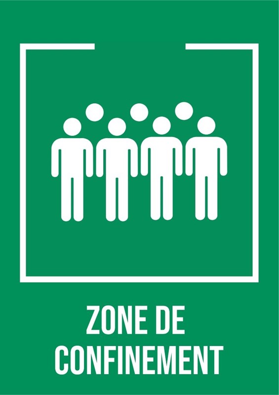 Zone de confinement - Pictogramme
