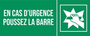 Urgence poussez la barre - Pictogramme