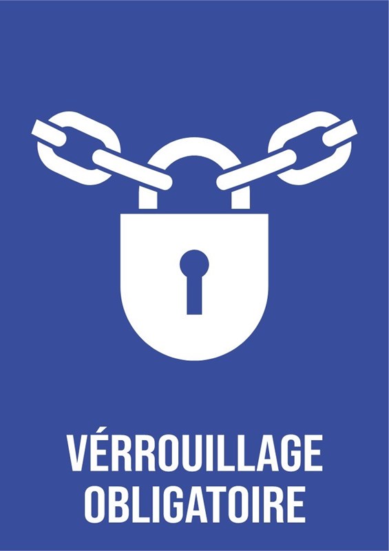Verrouillage obligatoire - Pictogramme