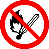 Interdit aux etincelles et feu
