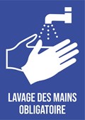 Lavage des mains obligatoire - Pictogramme