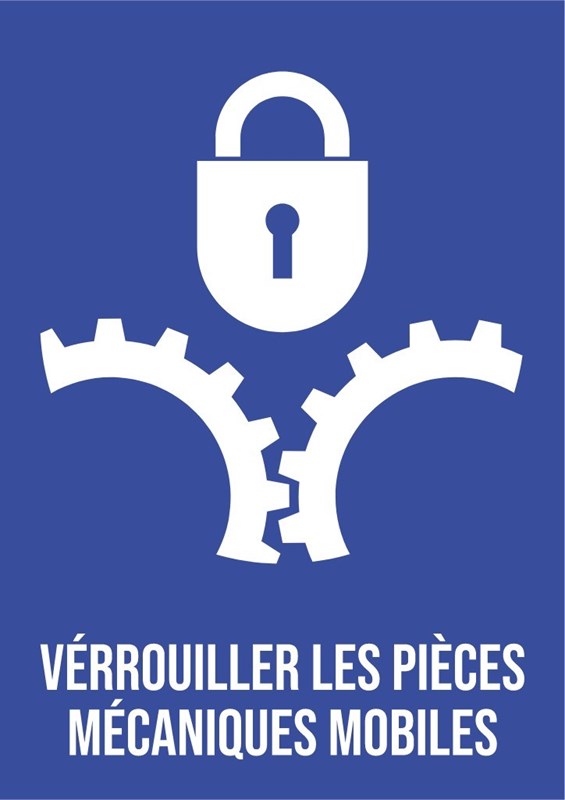 Lock Out Moving Mechanical Parts - Pictogram