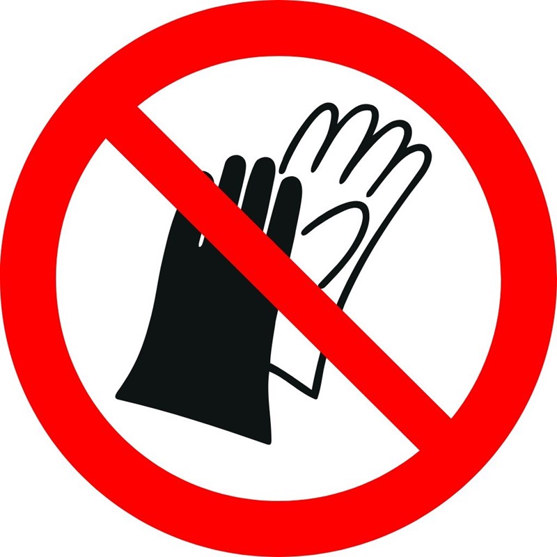 Ne pas utiliser de gants