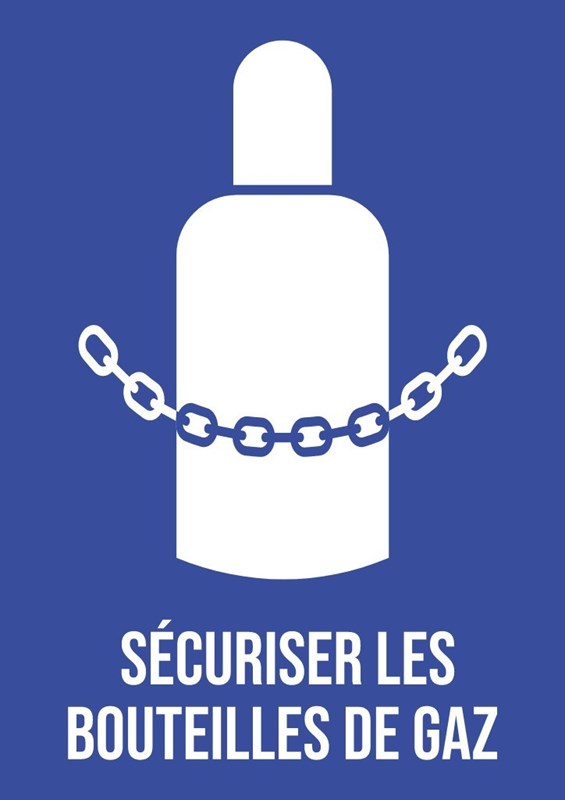 Sécuriser les bouteilles de gaz - Pictogramme