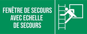 Fenêtre avec échelle - Pictogramme