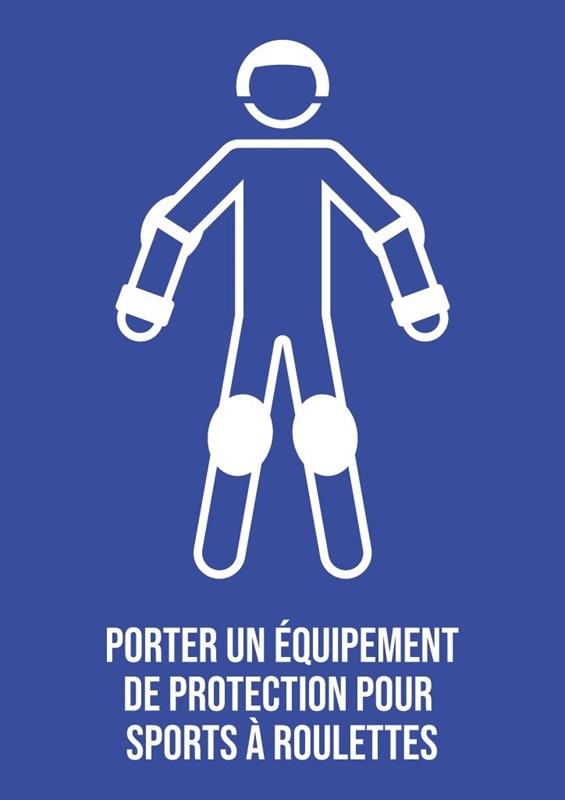 Porter un équipement de protection pour sports à roulettes - Pictogramme