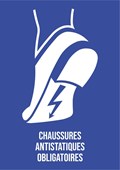 Chaussures antistatiques obligatoires - Pictogramme