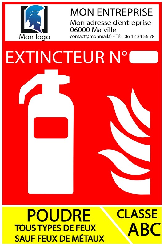 Extintor tipo ABC personalizable