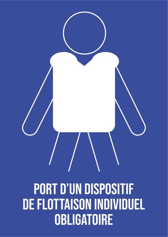 Port d'un dispositif de flottaison individuel obligatoire - Pictogramme