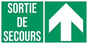 Sortie de secours flèche haut