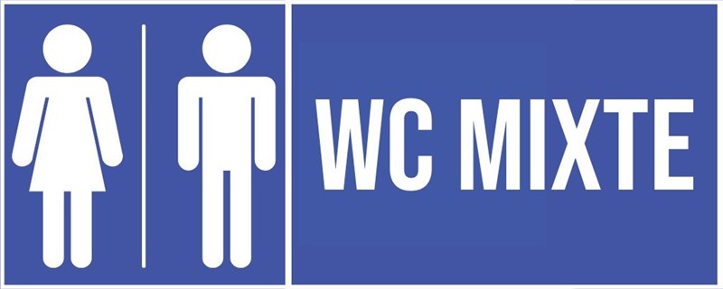 Toilettes mixtes - Pictogramme
