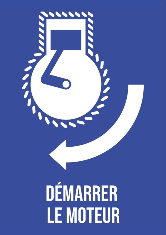 Démarrer le moteur - Pictogramme