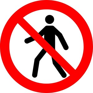 Interdit aux pietons