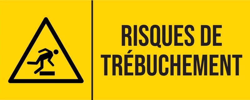 Risque de trébuchement - Pictogramme