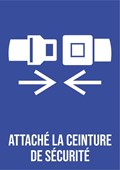 Attachez la ceinture de sécurité - Pictogramme