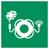 Bouée de sauvetage fumigène et feu
