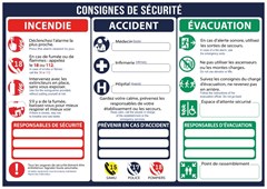 Consigne de sécurité Français Anglais