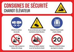 Consignes du chariot élévateur