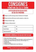 Consignes fermeture gaz