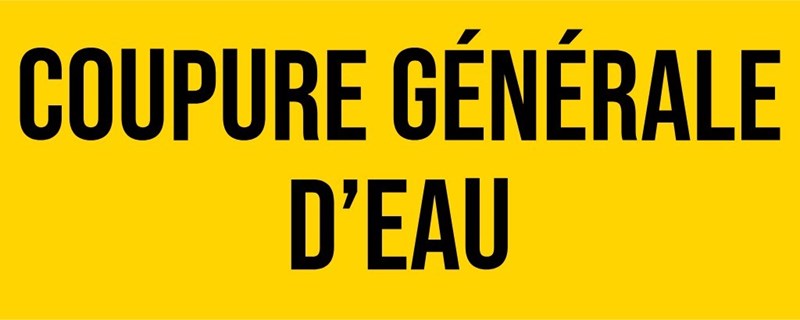 Coupure générale d'eau