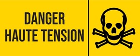 Danger haute tension - Pictogramme