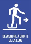 Descendre à droite de la luge - Pictogramme