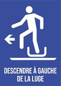 Descendre à gauche de la luge - Pictogramme