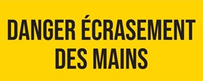 Ecrasement des mains