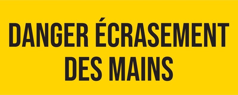 Ecrasement des mains