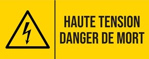 Haute tension danger de mort - Pictogramme