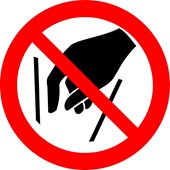 Interdiction de toucher l'intérieur
