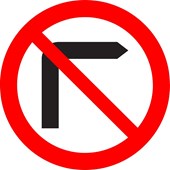 Interdiction de tourner a droite