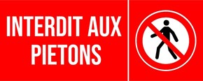 Interdit aux pietons - Pictogramme