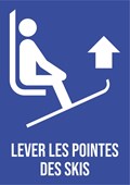 Lever les pointes des skis - Pictogramme