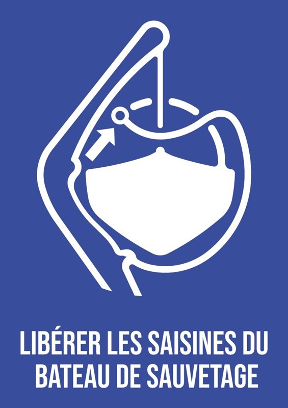 Libérer les saisines du bateau de sauvetage - Pictogramme