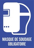 Masque de soudage obligatoire - Pictogramme