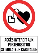 Interdit aux personnes avec un pacemaker